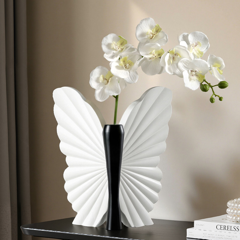 中古风蝴蝶插花花瓶摆件家居客厅桌面玄关餐桌电视柜装饰品乔迁