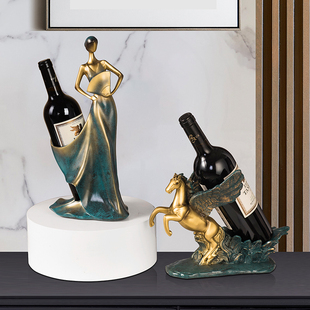 创意红酒架摆件家居客厅酒柜葡萄酒架子装饰品欧式餐柜桌面酒托