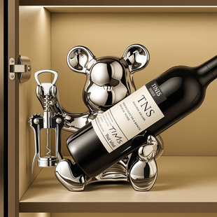 暴力熊酒托红酒架摆件家居客厅桌面酒柜电视柜装 饰品乔迁新居礼物