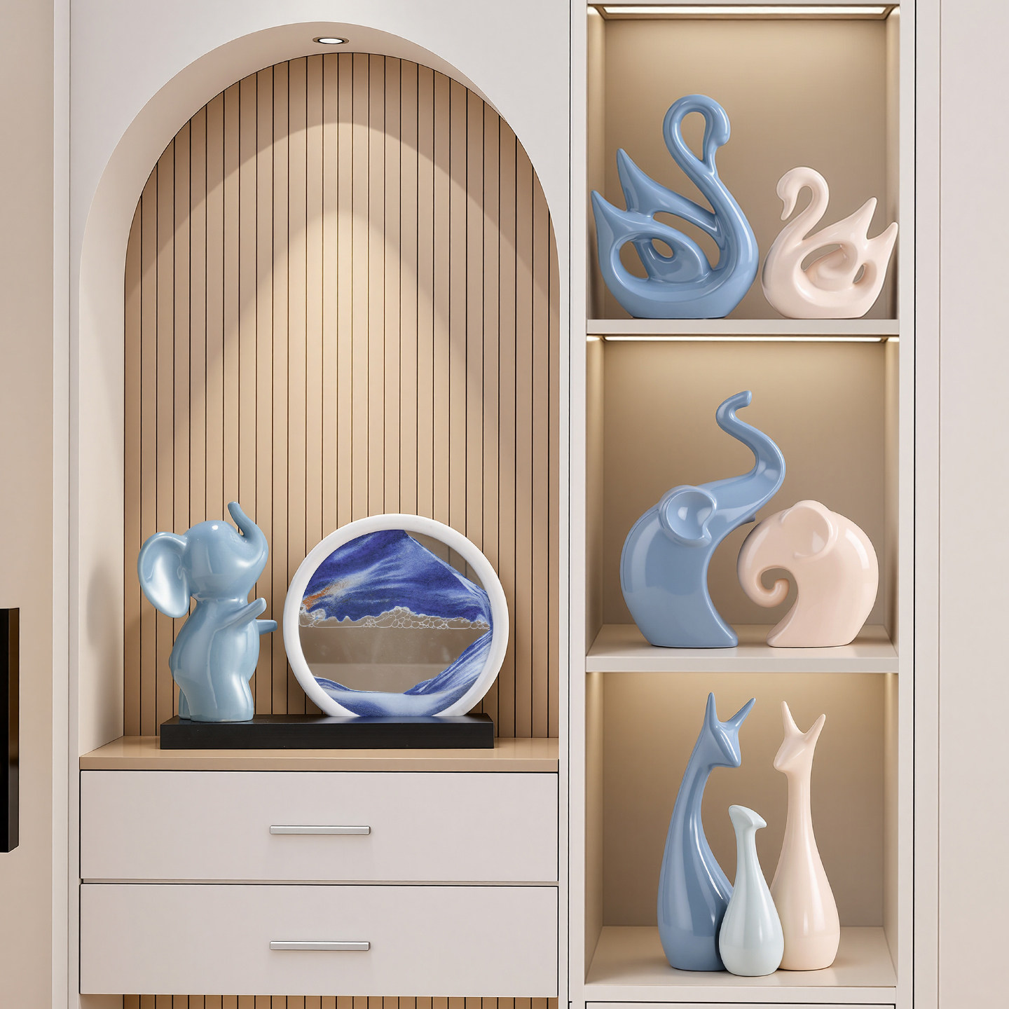 现代简约陶瓷小清新摆件家居饰品电视柜酒柜装饰品房间摆设礼物,家居饰品,装饰摆件,淘宝优惠券,粉丝福利购,淘宝优惠卷