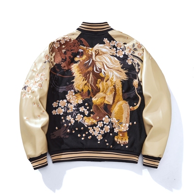 雄狮重工刺绣棒球服横须贺夹克