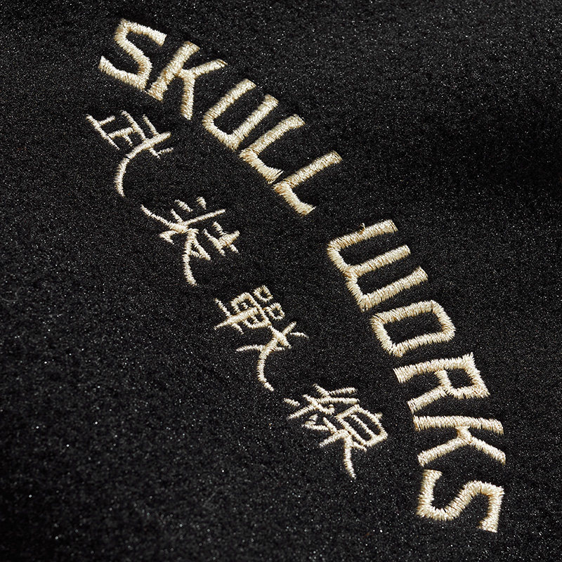 ARMED FRONT EMBROIDERED JACKET BASEBALL UNIFORM BASEBALL COLLAR MENS BAD BLOOD HIGH SCHOOL OGURI SKULL JACKET