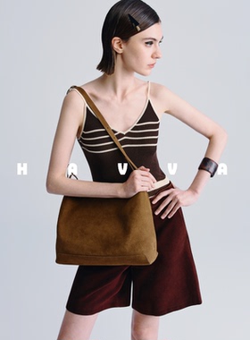 HAVVA莱赛尔天丝拼色条纹针织吊带背心舒适女士上衣2025夏D3-3463