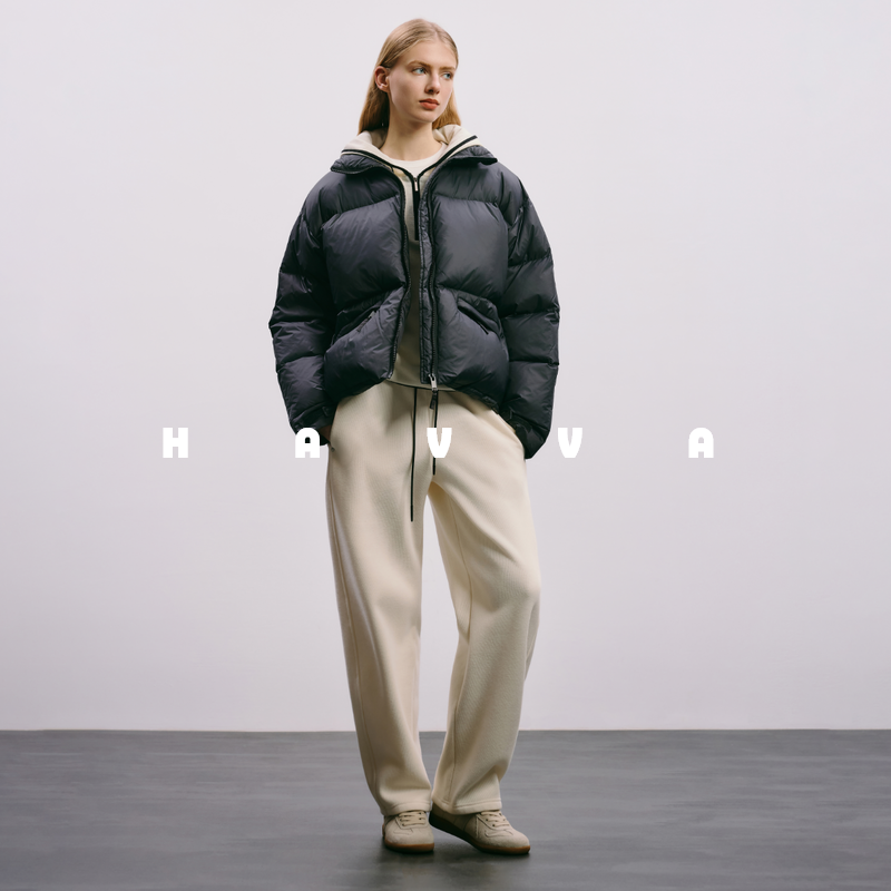 HAVVA短款面包服高充绒量加厚羽绒服保暖女士外套2025冬Y88612,女装/女士精品,羽绒服,淘宝优惠券,粉丝福利购,淘宝优惠卷