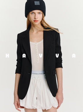 HAVVA修身显瘦休闲西服高级感易搭女士西装外套2026春季B3-4944