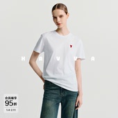 上衣2026春夏季 HAVVA短袖 t恤女宽松ins圆领正肩显瘦半袖 T92520