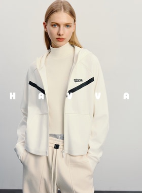 HAVVA连帽休闲外套日常穿搭长袖运动风女士上衣2026春季W3-02280