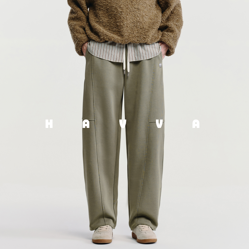 HAVVA加绒加厚休闲卫裤舒适弹力弯刀裤女士裤子2025冬季KX3-5137,女装/女士精品,卫裤,淘宝优惠券,粉丝福利购,淘宝优惠卷