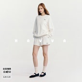 2026春Z3 两件套女士套装 5485 松紧腰阔腿短裤 HAVVA宽松圆领卫衣