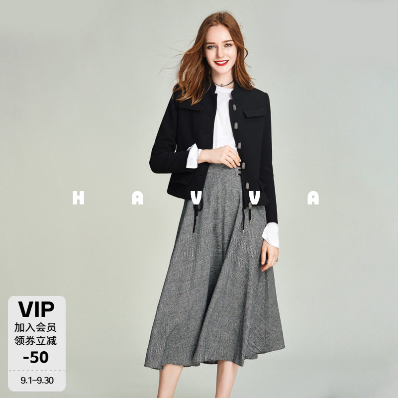 HAVVA重工扣子立领短款外套图片