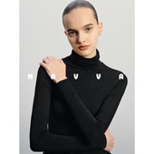 T恤女高弹绒感叠穿内搭上衣2026春季 HAVVA半高领长袖 打底衫 T58872