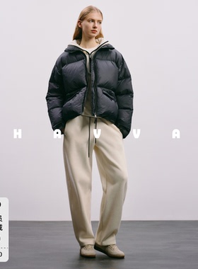 HAVVA短款面包服高充绒量加厚羽绒服保暖女士外套2025冬Y88612