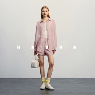 衬衫 短裤 套装 3318 两件套宽松舒适女士2025夏季 HAVVA休闲长袖