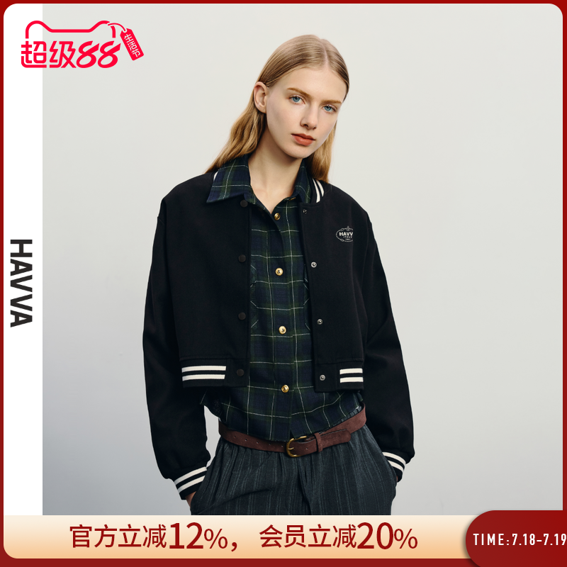 HAVVA短款棒球服外套夹克