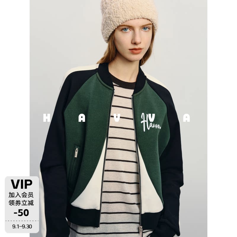 HAVVA短款棒球服夹克外套图片