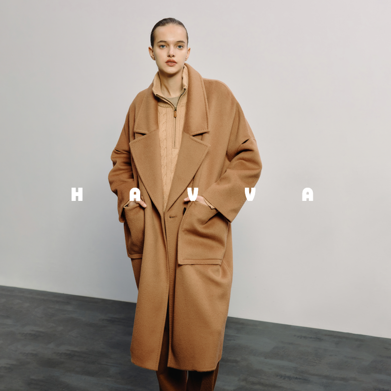 havva时尚设计感新款毛呢外套