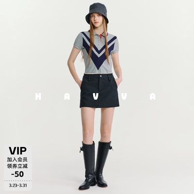 HAVVA设计感舒适好穿短袖T恤ins风女士显瘦上衣2026春夏季T3-0210