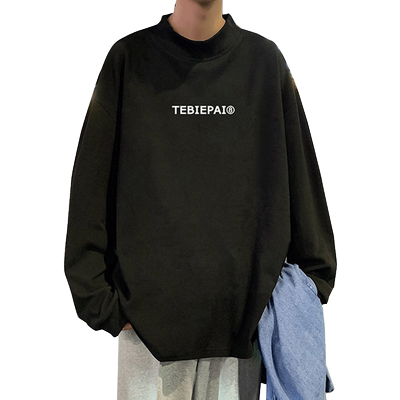 德绒打底衫字母设计长袖男女百搭