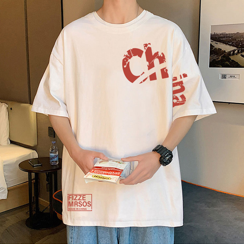 潮流男女纯棉宽松百搭短袖T恤