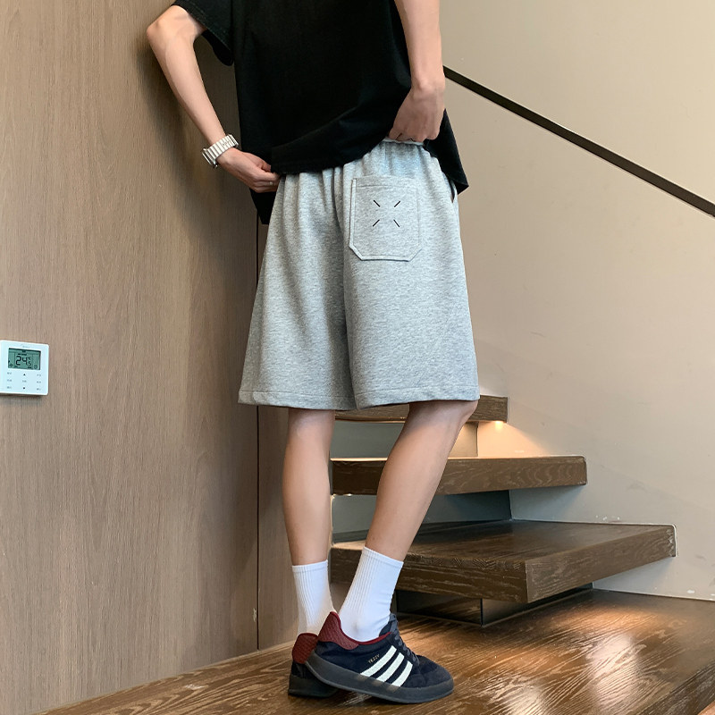 篮球短裤男新款夏季宽松拼接直筒裤美式休闲运动裤薄款高街五分裤