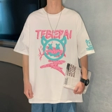 Tide, летняя хлопковая ретро футболка с коротким рукавом, оверсайз, в американском стиле