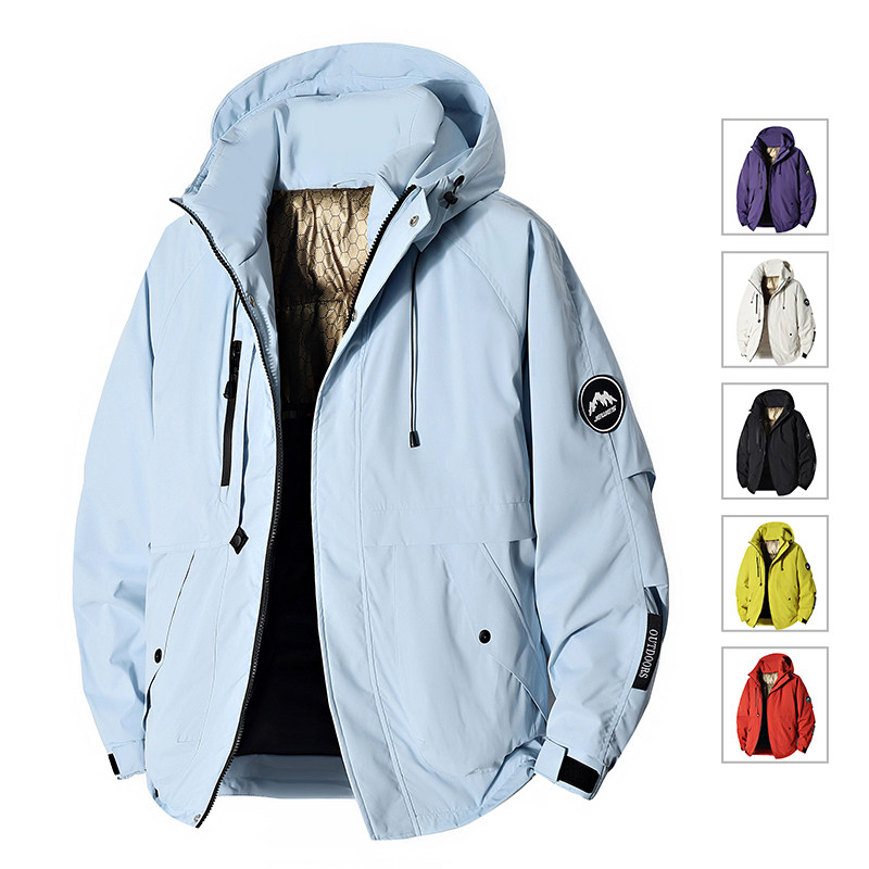 工装棉服男秋冬季新款大码拉链开衫外套美式休闲连帽宽松潮牌棉衣