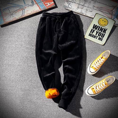 特别派金丝绒裤子男百搭休闲裤