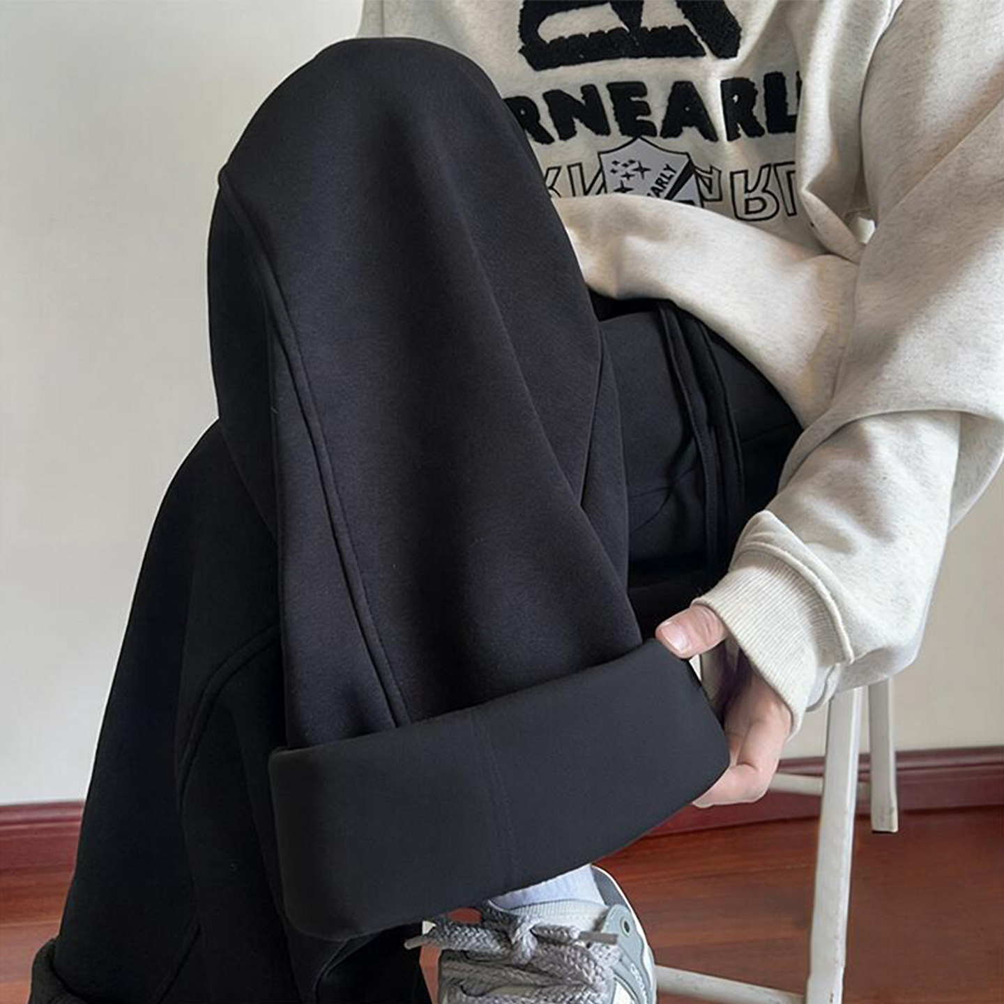 裤子男春秋季2026新款高街垂感运动裤ins美式长裤大码休闲直筒裤