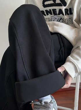 裤子男春秋季2026新款高街垂感运动裤ins美式长裤大码休闲直筒裤