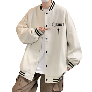 2026新款夹克男春季2026新款休闲棒球领外套港风潮牌男装宽松上衣