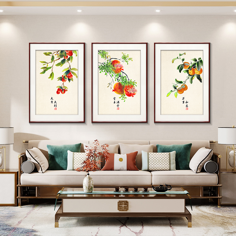 新中式客厅装饰画沙发背景墙画