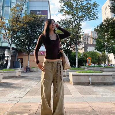 秋冬新款休闲百搭长袖T恤女高级
