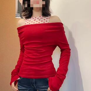 修身 人棉1 显瘦上 T恤女韩版 长袖 1螺纹210克春季 2026新款