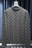D3322845P100沙发图色2024秋冬天丝棉中领长袖打底衫加厚潮，男装T恤，电商D332