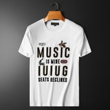 D33222665P75平铺黑色2023春夏丝光棉圆领短袖T恤刺绣男潮，男装T恤，电商D332