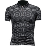 D3322148P75假模灰色2024春夏丝光棉翻领短袖POLO衫印花男潮，男装Polo衫，电商D332