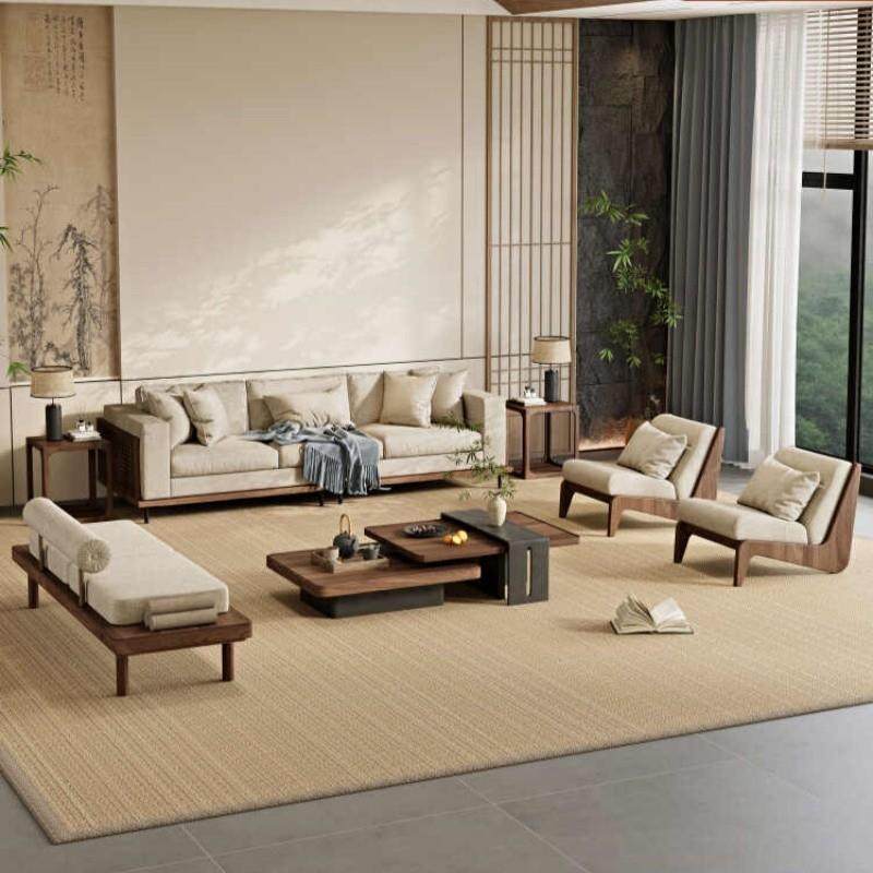 侘寂风宋氏美学中古风新中式实木沙发组合禅意客厅酒店家具定制,住宅家具,实木沙发,淘宝优惠券,粉丝福利购,淘宝优惠卷