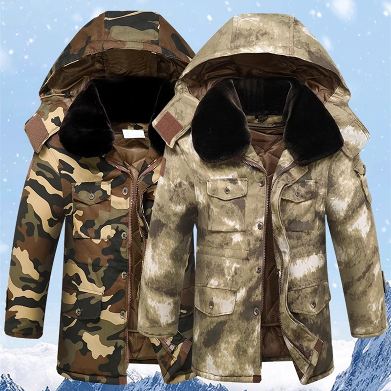 冬季加厚军棉大衣防风防水