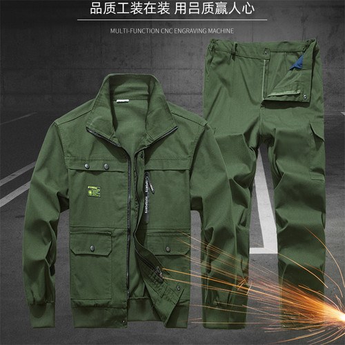 纯棉加厚电焊工作服防烫车间工装