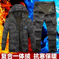 Хлопковая флисовая толстовка с капюшоном, комплект