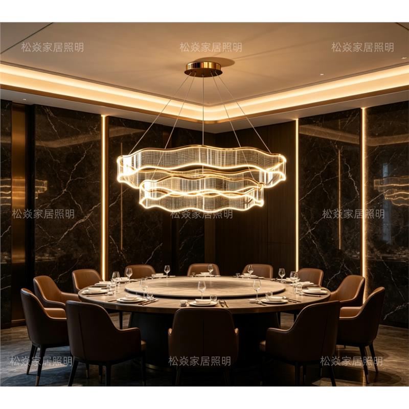 新中式酒店饭店餐厅茶楼宴会厅包厢包房灯别墅大平层客厅大厅吊灯