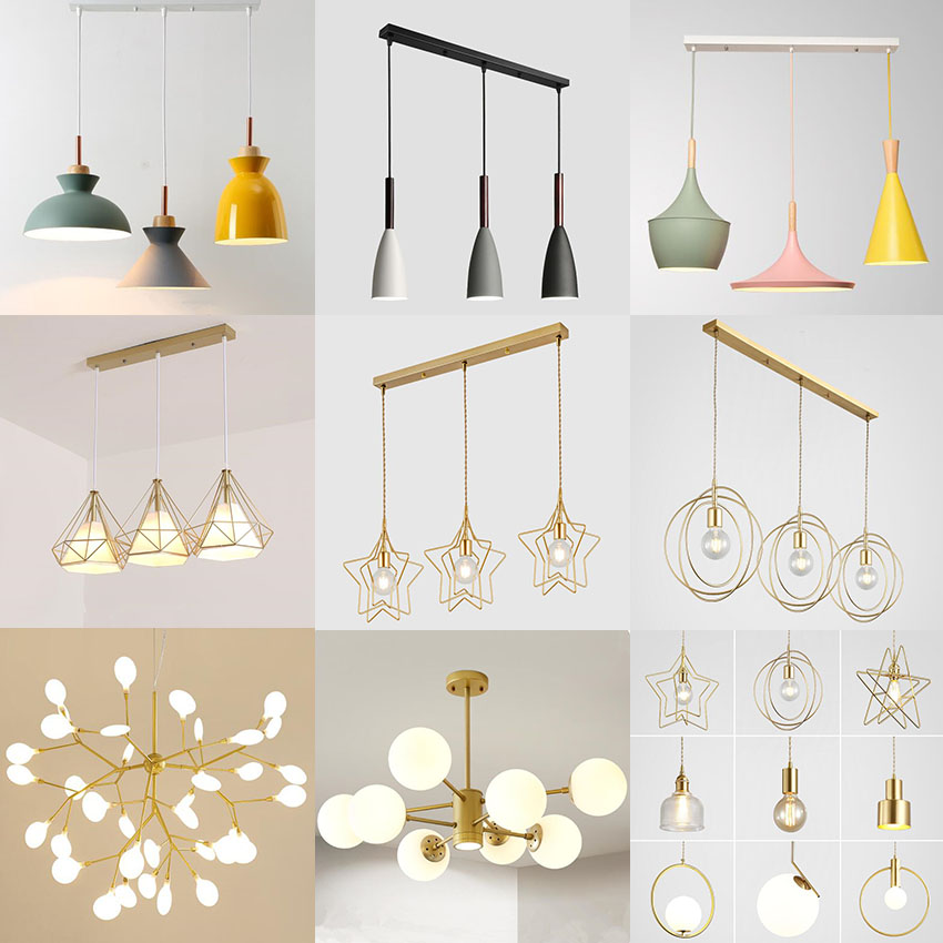 北欧创意个性小吊灯轻奢魔豆客厅