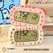桌面闹钟学生用起床神器强力叫醒定时闹钟电子时钟显示温度计时器