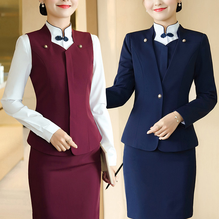 酒店前台工作装套装女