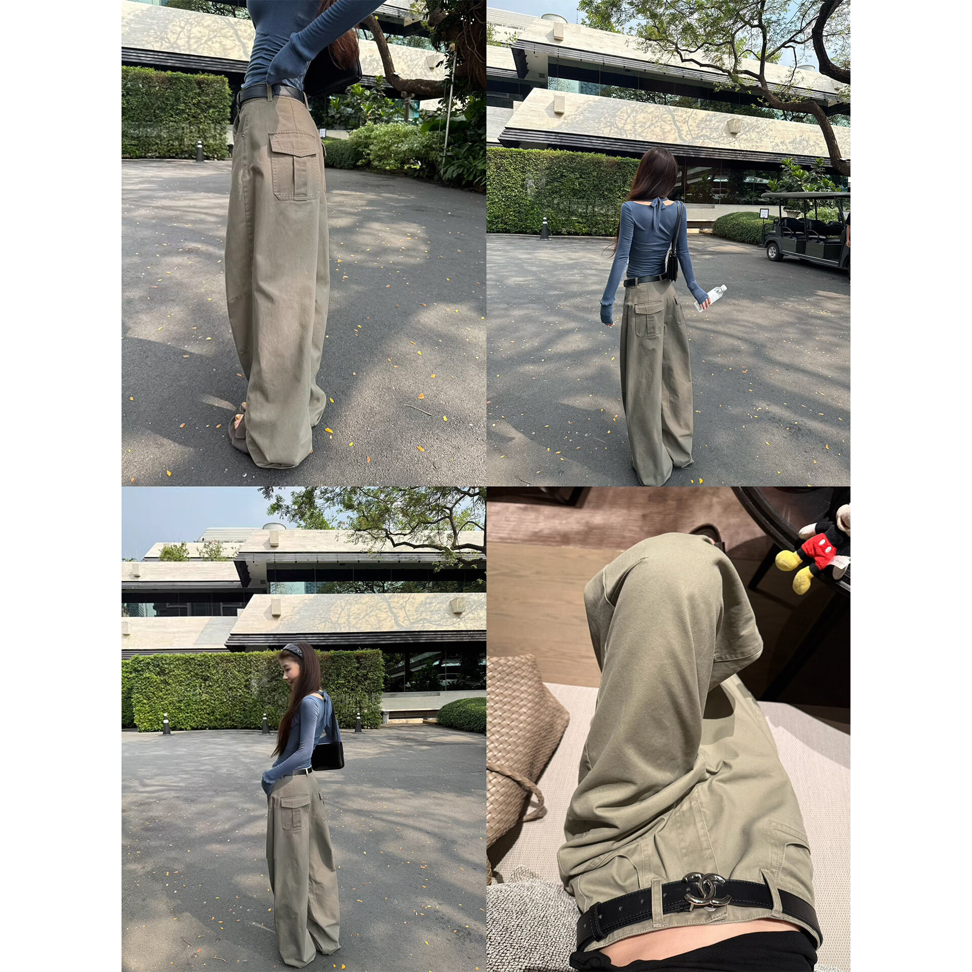 星亿Here yaya shop 海盐冷茶松弛且时髦重工酵素洗水调性工装裤#
