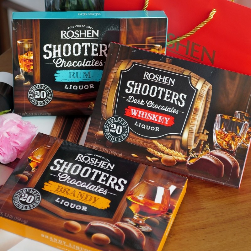 进口乌克兰如胜白兰地/朗姆酒/威士忌酒心巧克力礼盒婚庆礼品
