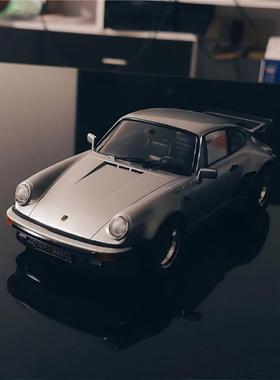 田宫拼装汽车车模 24279 保时捷911跑车turbo1/24 银黑预涂装代工