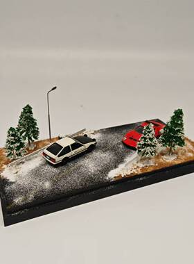 1/64  多美卡 TLV MINIGT INNO合金车 《冬至》冬日雪景AE86