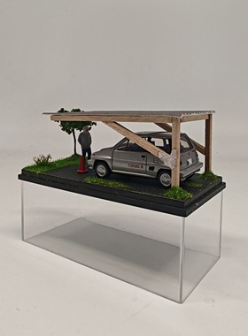 1比64比例场景拓意TLV场景MINIGT合金车INNO奔驰CLKGTR收纳展示盒