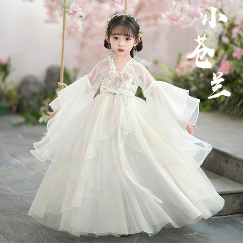 女童新款春秋季装超仙汉服连衣裙